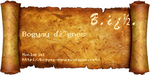 Bogyay Ágnes névjegykártya