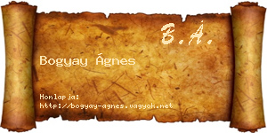 Bogyay Ágnes névjegykártya